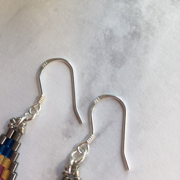 New sterling silver hook beaded sunshine earrings - Picture 7 of 8